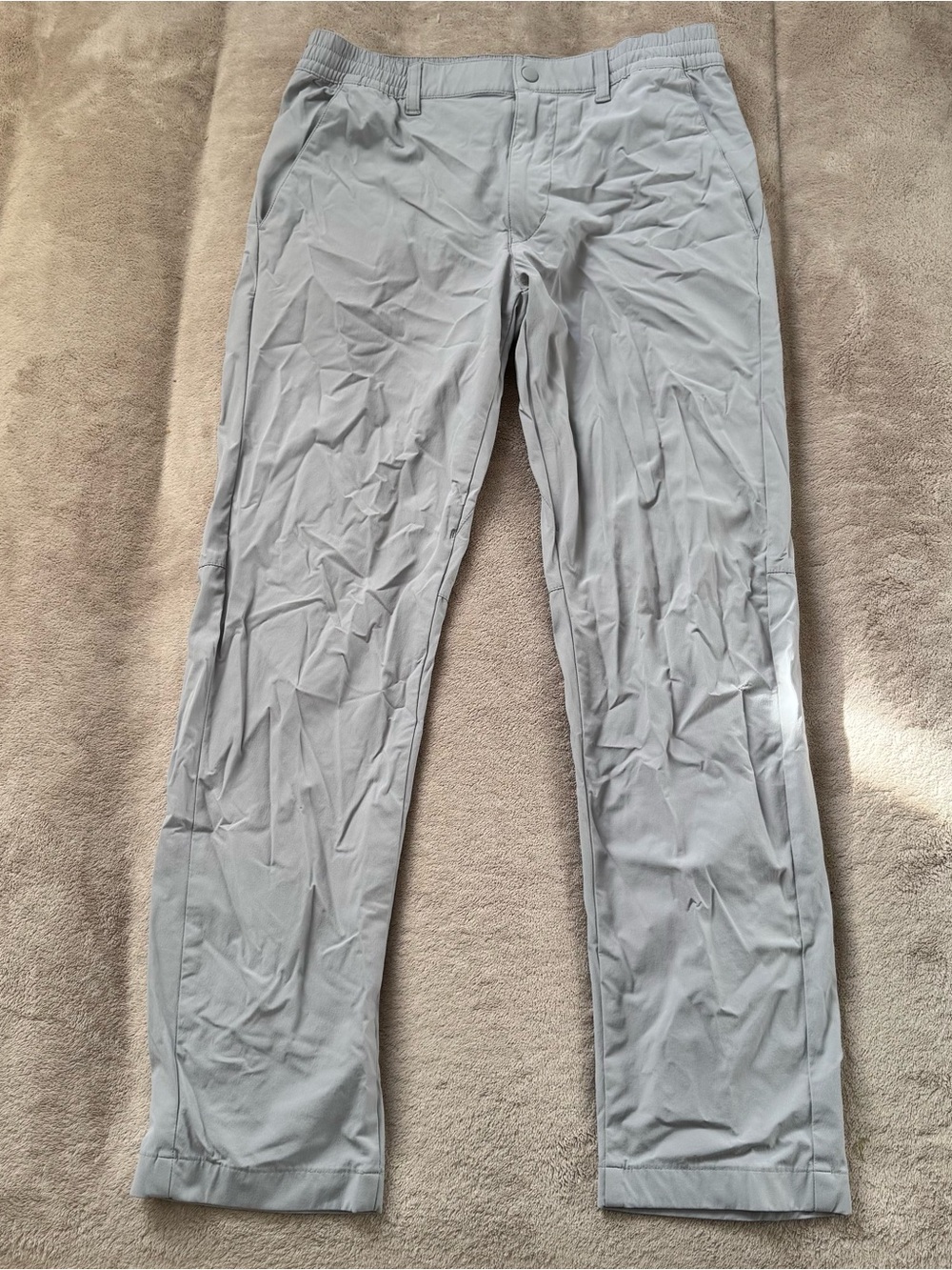 UNIQLO Mens Gray Tech Performance Chino Pants Size S 68-76cm  Waist 27
